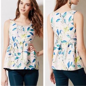 Anthropologie Leifsdottir Floral Peplum